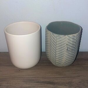 Two small ceramic vases
